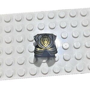 Lego Vintage Gold Lion Head Gray Armor Accessory